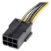 A product image of Startech PCIe 6 pin to 8 pin Power Adapter Cable