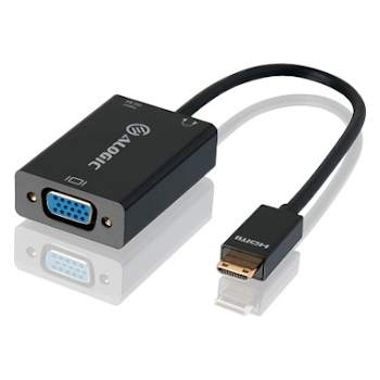 Product image of ALOGIC Mini HDMI to VGA 15cm Adapter Cable w/3.5mm Audio - Click for product page of ALOGIC Mini HDMI to VGA 15cm Adapter Cable w/3.5mm Audio
