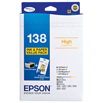 Product image of Epson DURABrite 138 Value Pack - Click for product page of Epson DURABrite 138 Value Pack