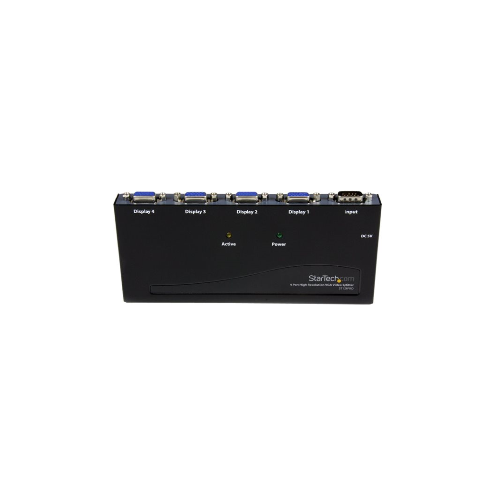 A large main feature product image of Startech 4 Port VGA HD Video Splitter