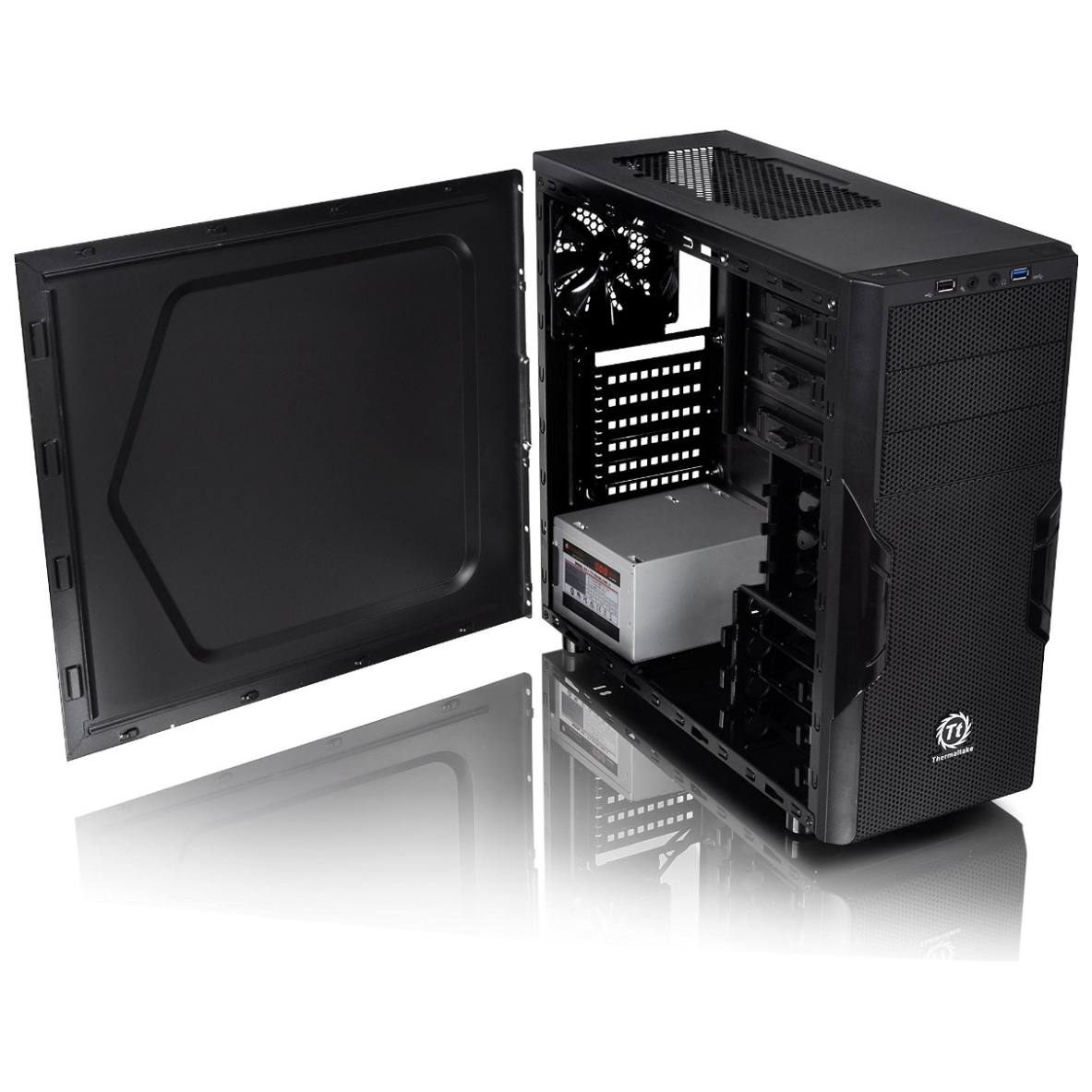 A large main feature product image of Thermaltake Versa H22 Mid Tower USB 3.0 with 500W PSU