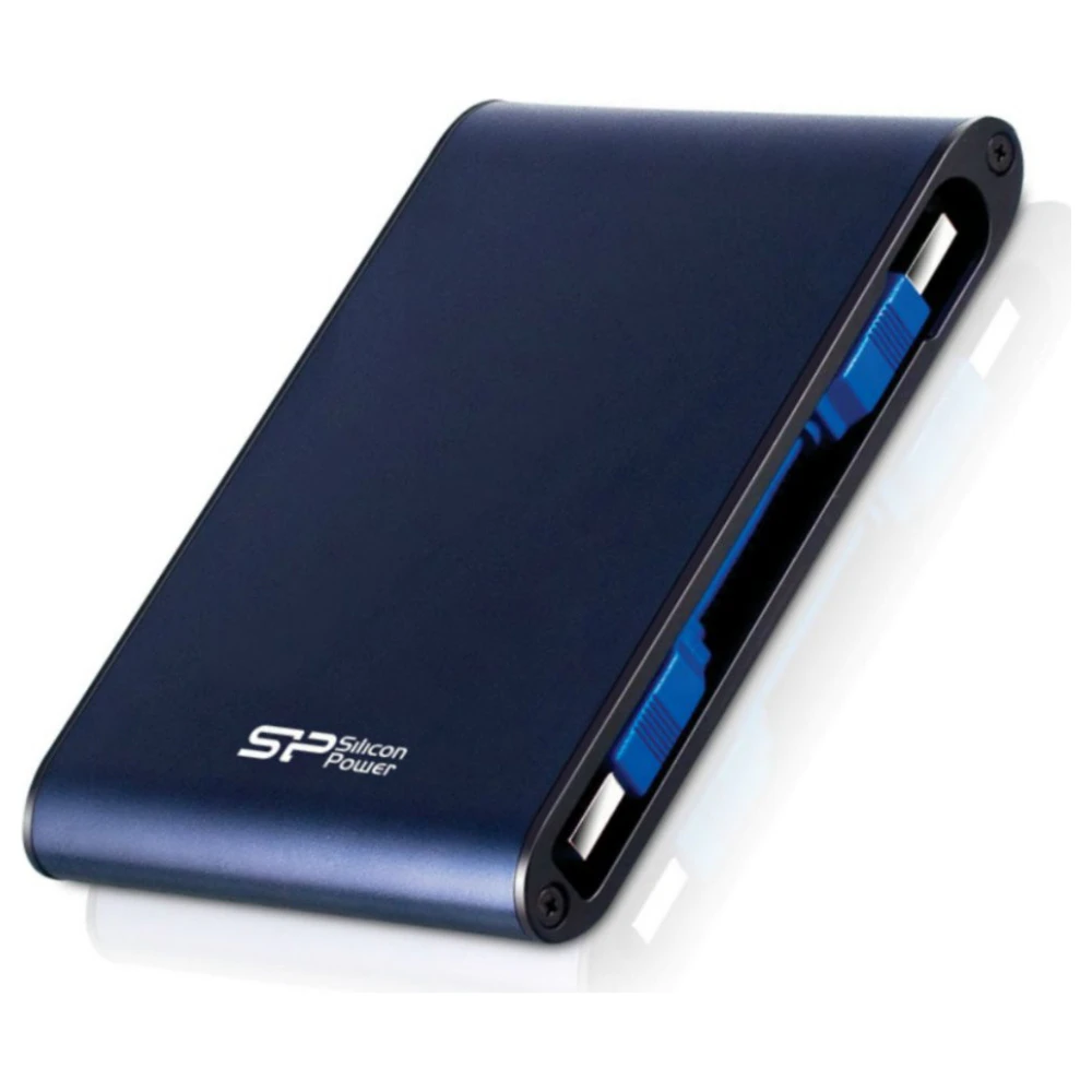 A large main feature product image of Silicon Power Armor A80 Water/Shock Proof 2TB USB3.0 2.5" Blue Portable HDD