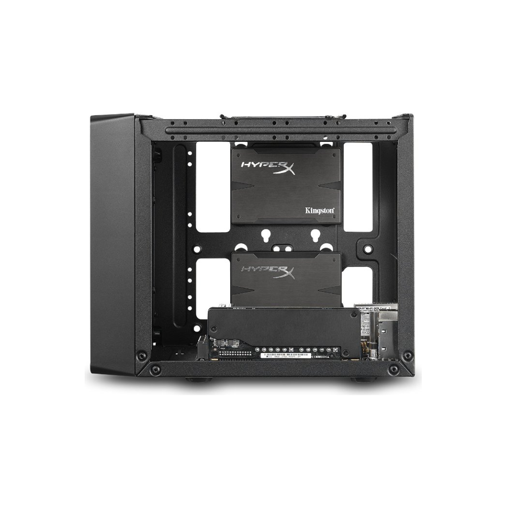 A large main feature product image of Cooler Master Elite 110 Black mITX Case