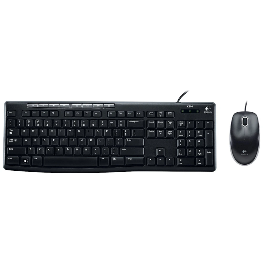 Logitech MK200 Media Wired Keyboard & Mouse Combo