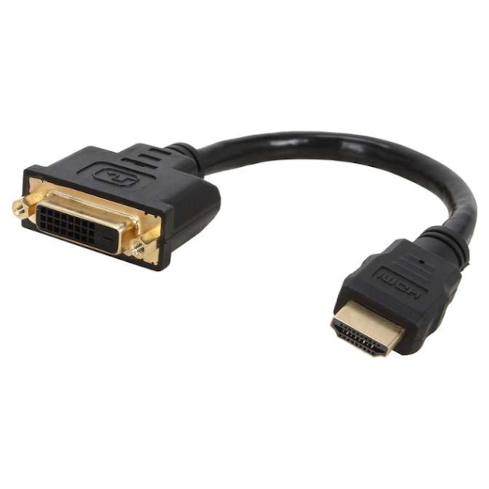 A large main feature product image of Startech HDMI to DVI-D Video 20cm Cable Adapter - M/F