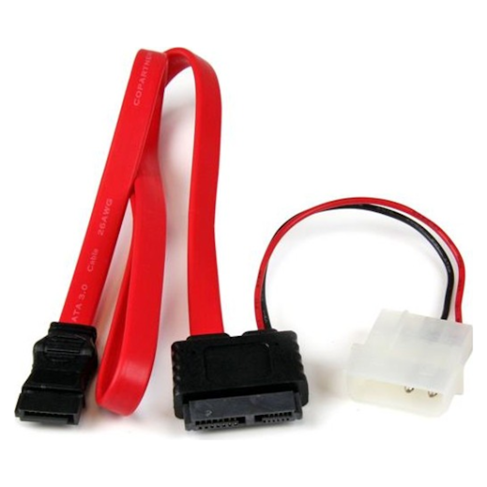 A large main feature product image of Startech Slimline SATA to SATA 50cm Cable