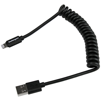 Product image of Startech Coiled Lightning to USB 30cm Cable - Click for product page of Startech Coiled Lightning to USB 30cm Cable