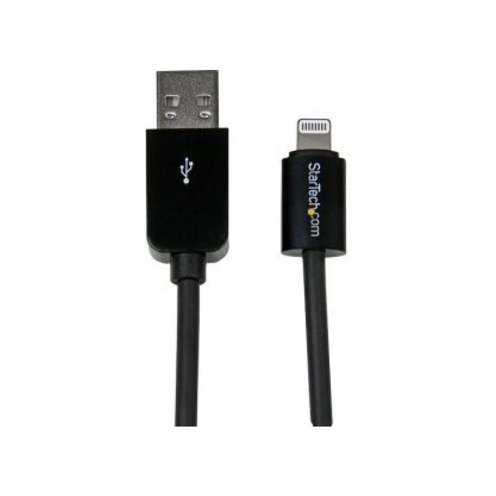 A large main feature product image of Startech Black 8-pin Lightning to USB 2M Cable