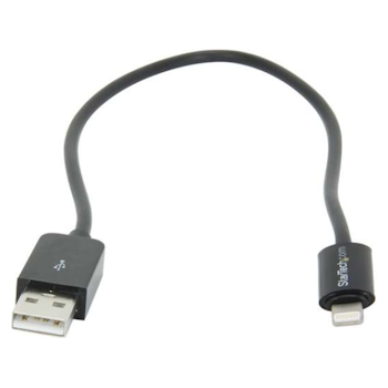 Product image of Startech Black 8-pin Lightning to USB 30cm Cable - Click for product page of Startech Black 8-pin Lightning to USB 30cm Cable