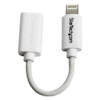 A product image of Startech microUSB to Lightning Adapter - White