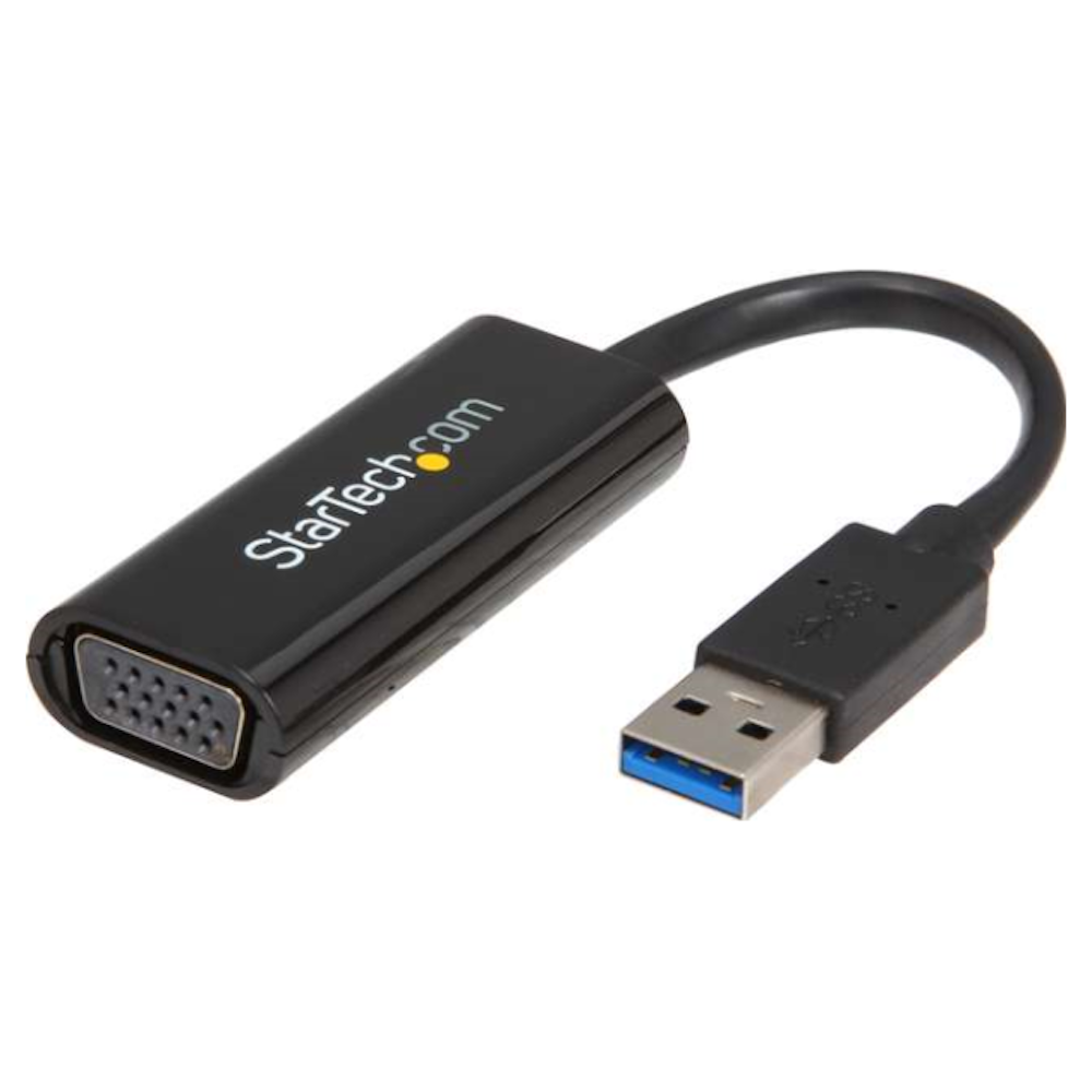  StarTech.com USB 3.0 to VGA Adapter - Slim Design - 1920x1200 -  External Video & Graphics Card - Multi-Monitor Display Adapter - Supports  Windows (USB32VGAES) : Electronics
