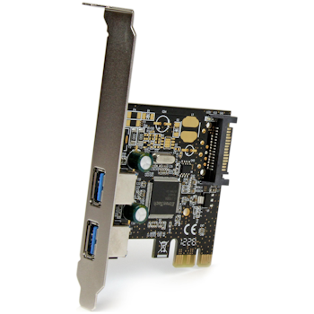Product image of Startech 2 Port PCIe USB 3.0 Card w/ SATA Power - Click for product page of Startech 2 Port PCIe USB 3.0 Card w/ SATA Power