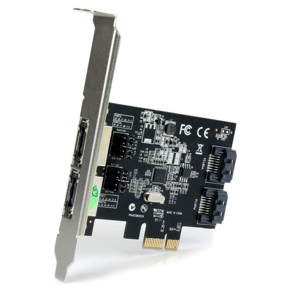 A large main feature product image of Startech 2 Port PCIe SATA III eSATA Controller