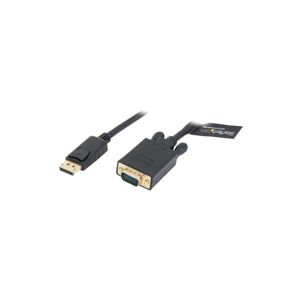 A large main feature product image of Startech Black DisplayPort to VGA Adapter 4.5M Cable