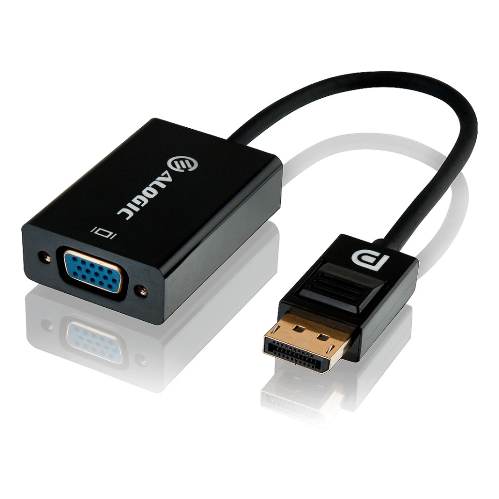 A large main feature product image of ALOGIC 15cm DisplayPort to VGA Adapter Male to Female