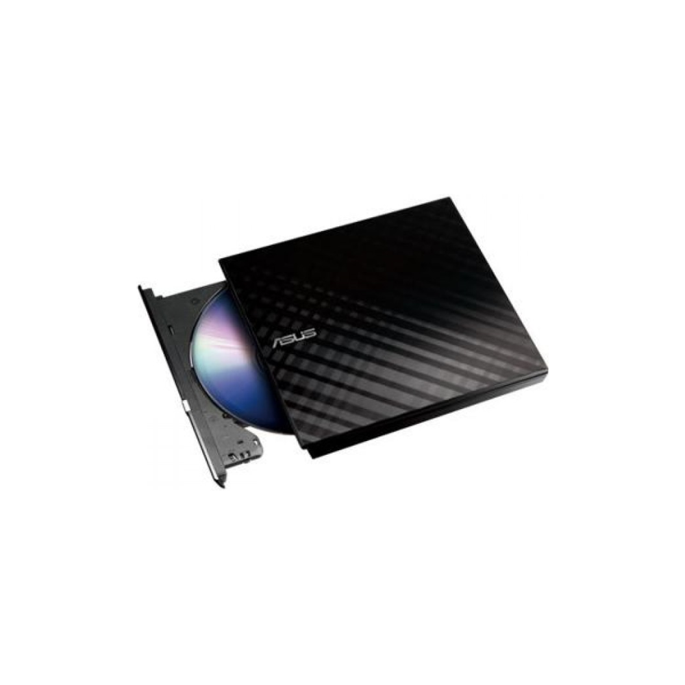 A large main feature product image of ASUS Slim External USB2.0 DVD Writer