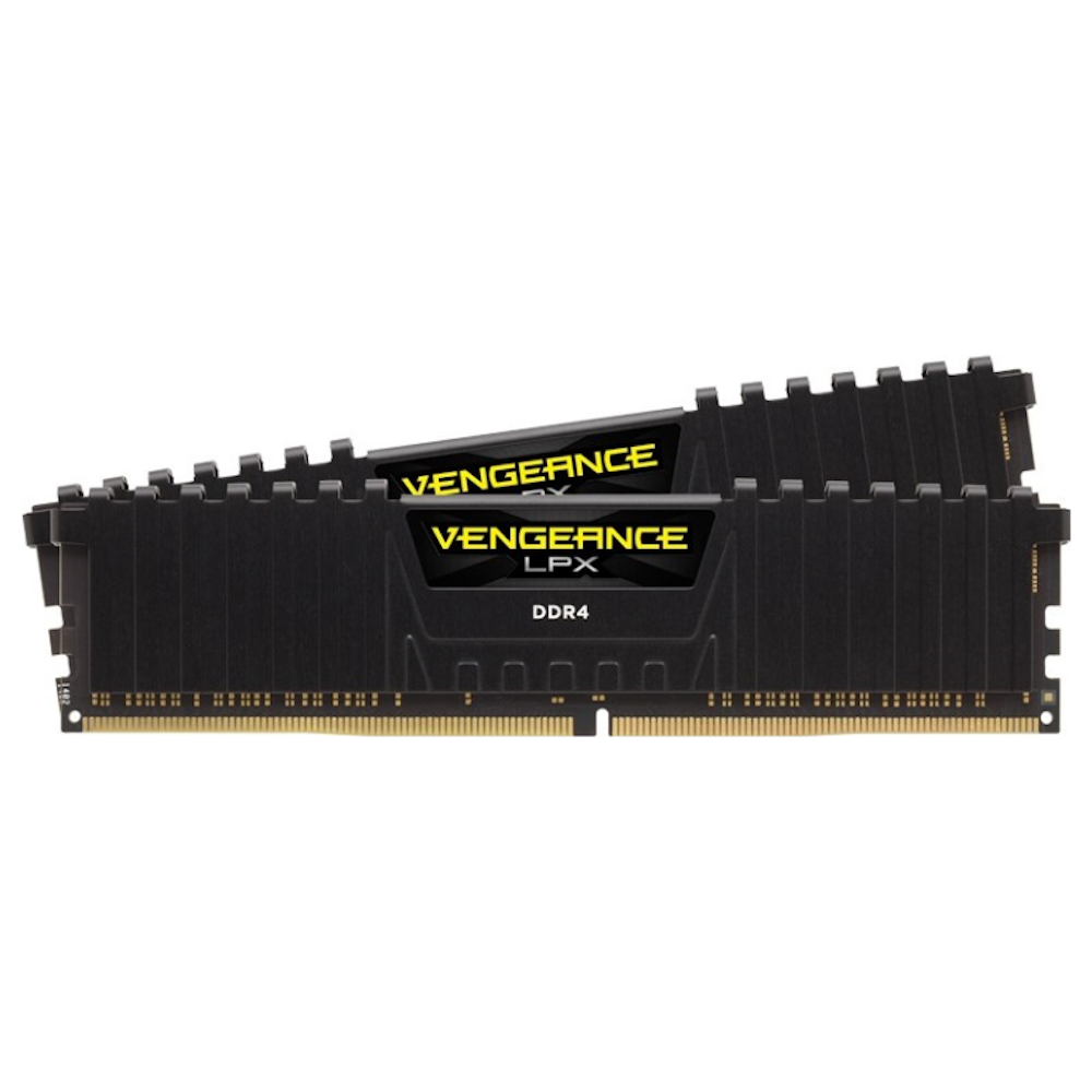 A large main feature product image of Corsair 8GB Kit (2x4GB) DDR4 Vengeance LPX C14 2400MHz - Black