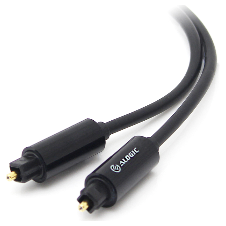 ALOGIC Premium 1m Optical Fibre Toslink Digital Audio Cable Male