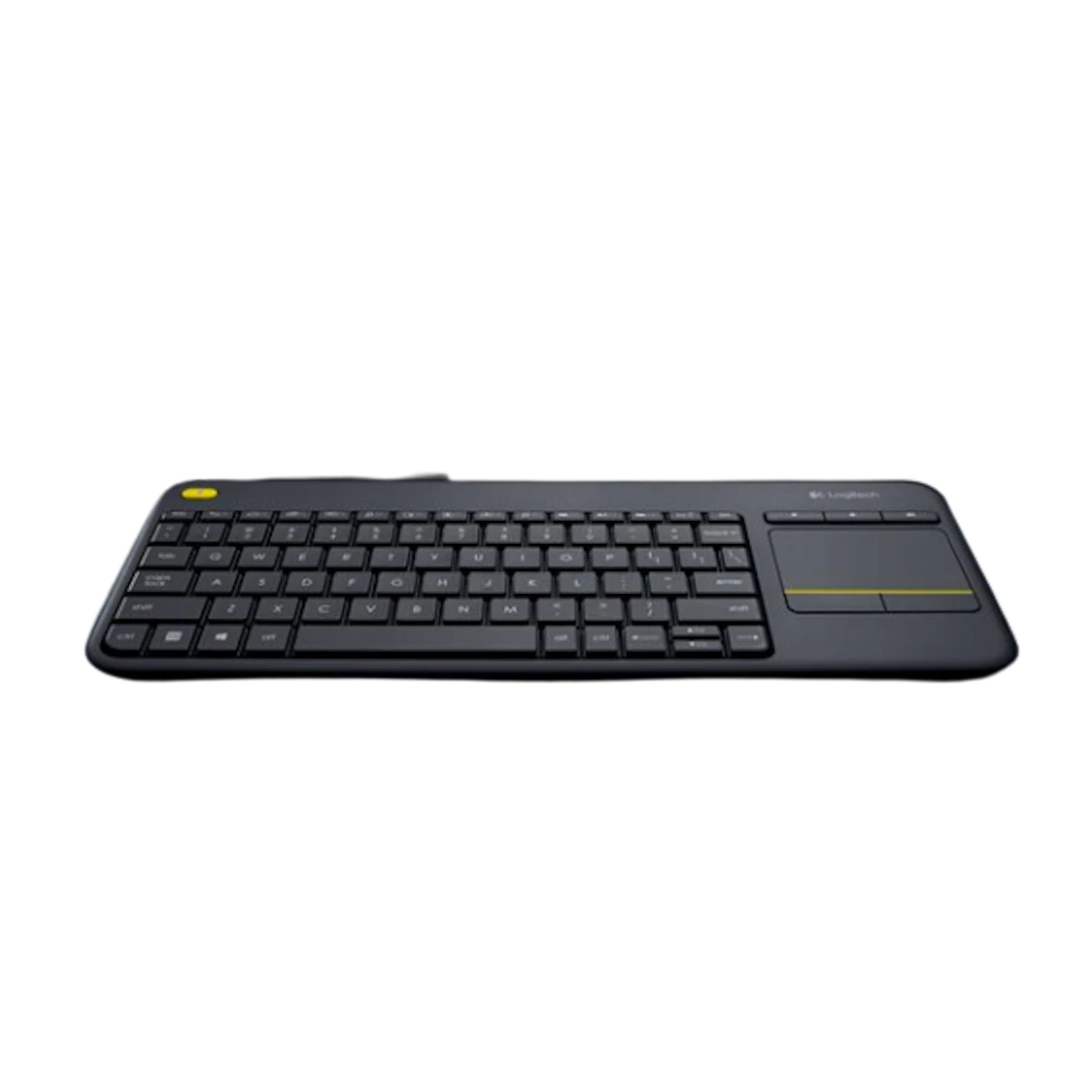 A large main feature product image of Logitech K400 Plus Wireless Touch Media Keyboard