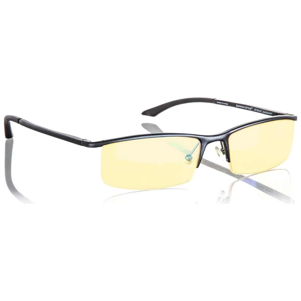 A large main feature product image of Gunnar Intercept Amber Onyx Indoor Digital Eyewear