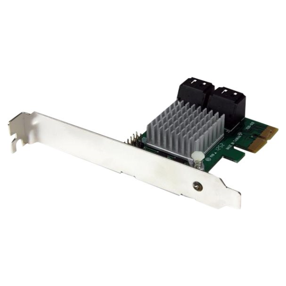 A large main feature product image of Startech 4 Port PCIe SATA III Controller Card
