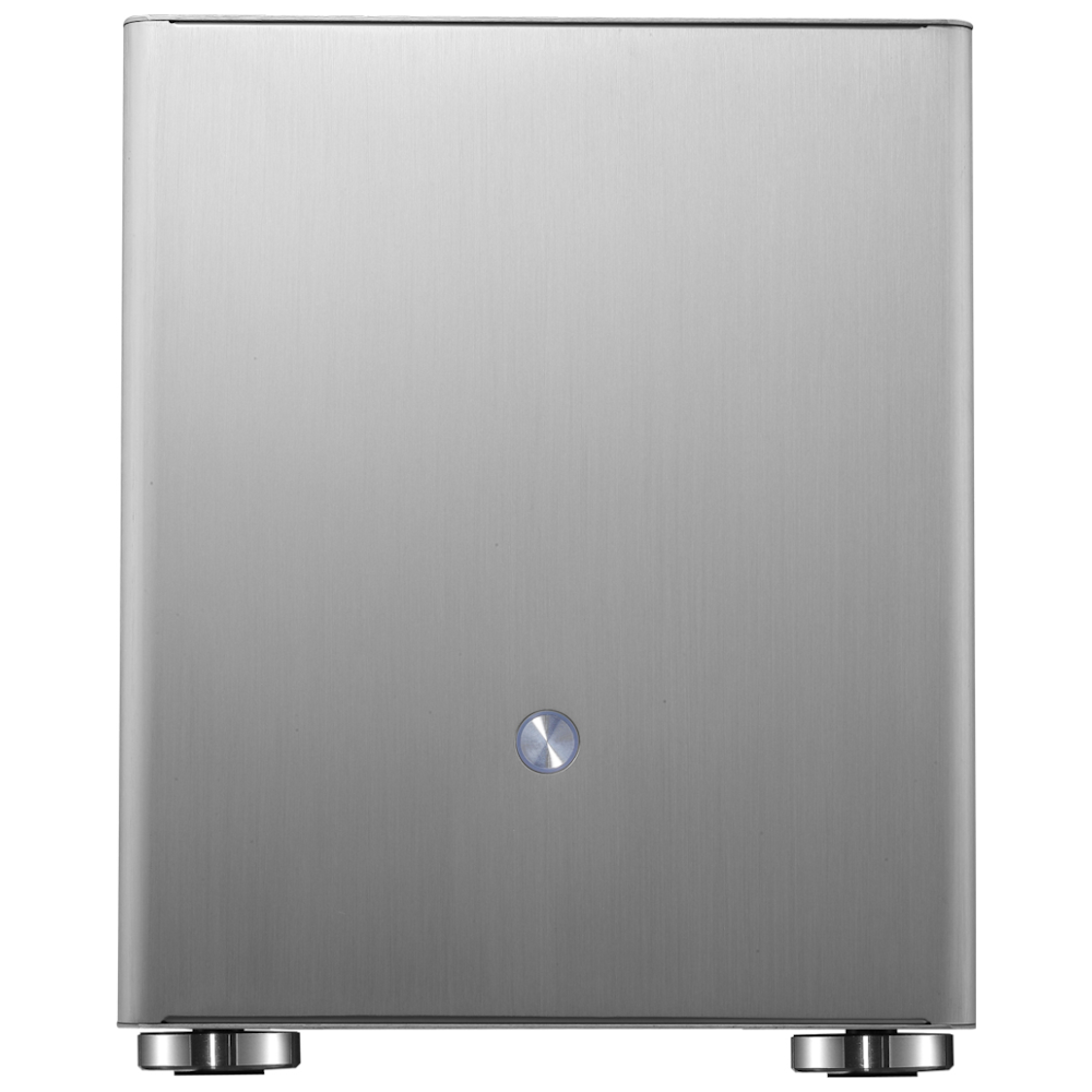 A large main feature product image of Jonsbo V4 Silver mATX Case