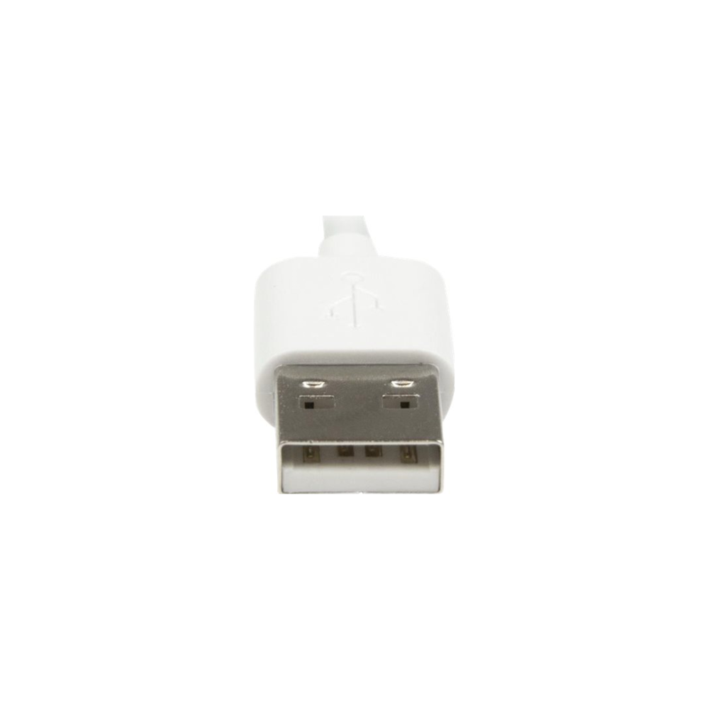A large main feature product image of Startech Angled Lightning to USB 1m Cable - White