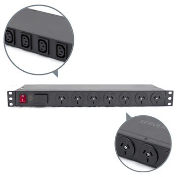 Product image of Serveredge Basic 11 Port PDU (7) 3 Pin AUS GPO Output (4) IEC C13 Output (1) 3 Pin Aus Input 10A w/Replaceable Surge Protection - Click for product page of Serveredge Basic 11 Port PDU (7) 3 Pin AUS GPO Output (4) IEC C13 Output (1) 3 Pin Aus Input 10A w/Replaceable Surge Protection