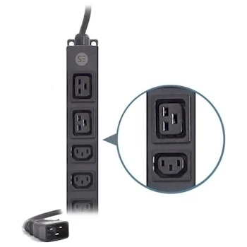 Product image of Serveredge Basic 12 Port IEC PDU (10) IEC C13 Output (2) IEC C19 Output& (1) IEC C20 Input Plug 16A 240V - Click for product page of Serveredge Basic 12 Port IEC PDU (10) IEC C13 Output (2) IEC C19 Output& (1) IEC C20 Input Plug 16A 240V