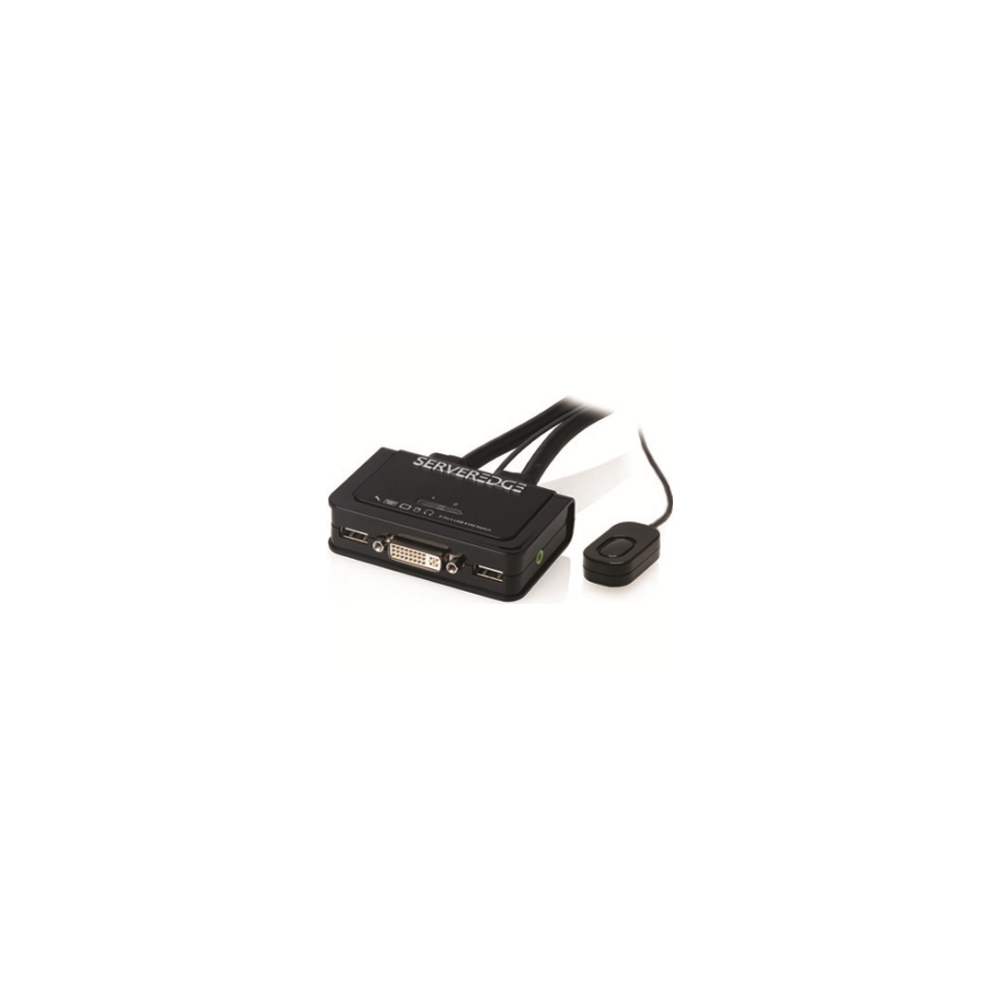 Buy Now Serveredge 2Port USB / DVI Cable KVM Switch With Audio & Remote PLE Computers