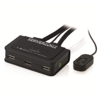 Product image of Serveredge 2 Port USB / HDMI Cable KVM Switch With Audio & Remote - Click for product page of Serveredge 2 Port USB / HDMI Cable KVM Switch With Audio & Remote