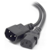 A product image of ALOGIC 2m IEC C13 to IEC C14 Computer Power Extension Cord Male to Female Black