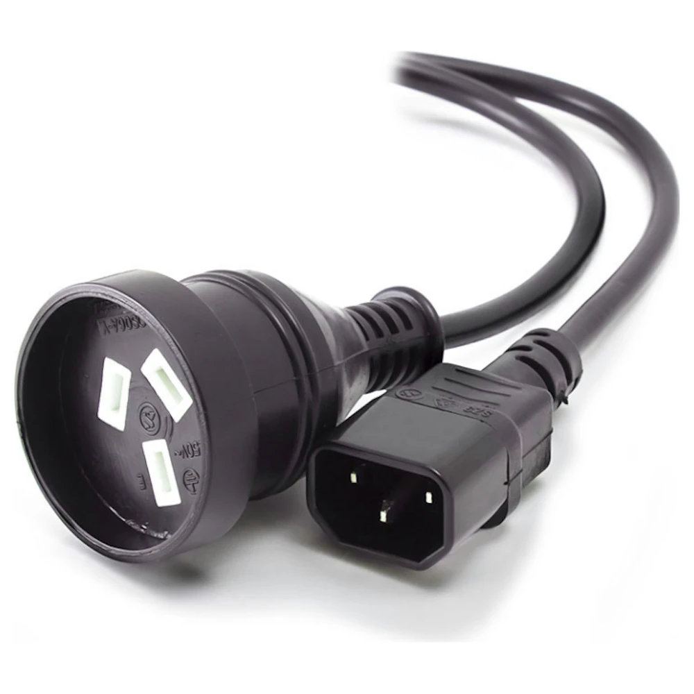 ALOGIC 1.5m IEC C14 to Aus 3 Pin Mains Plug Male to Female