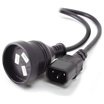 Product image of ALOGIC 1.5m IEC C14 to Aus 3 Pin Mains Plug Male to Female - Click for product page of ALOGIC 1.5m IEC C14 to Aus 3 Pin Mains Plug Male to Female