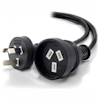 A product image of ALOGIC 2m Aus 3 Pin Mains Power Extension Cable Black Male to Female