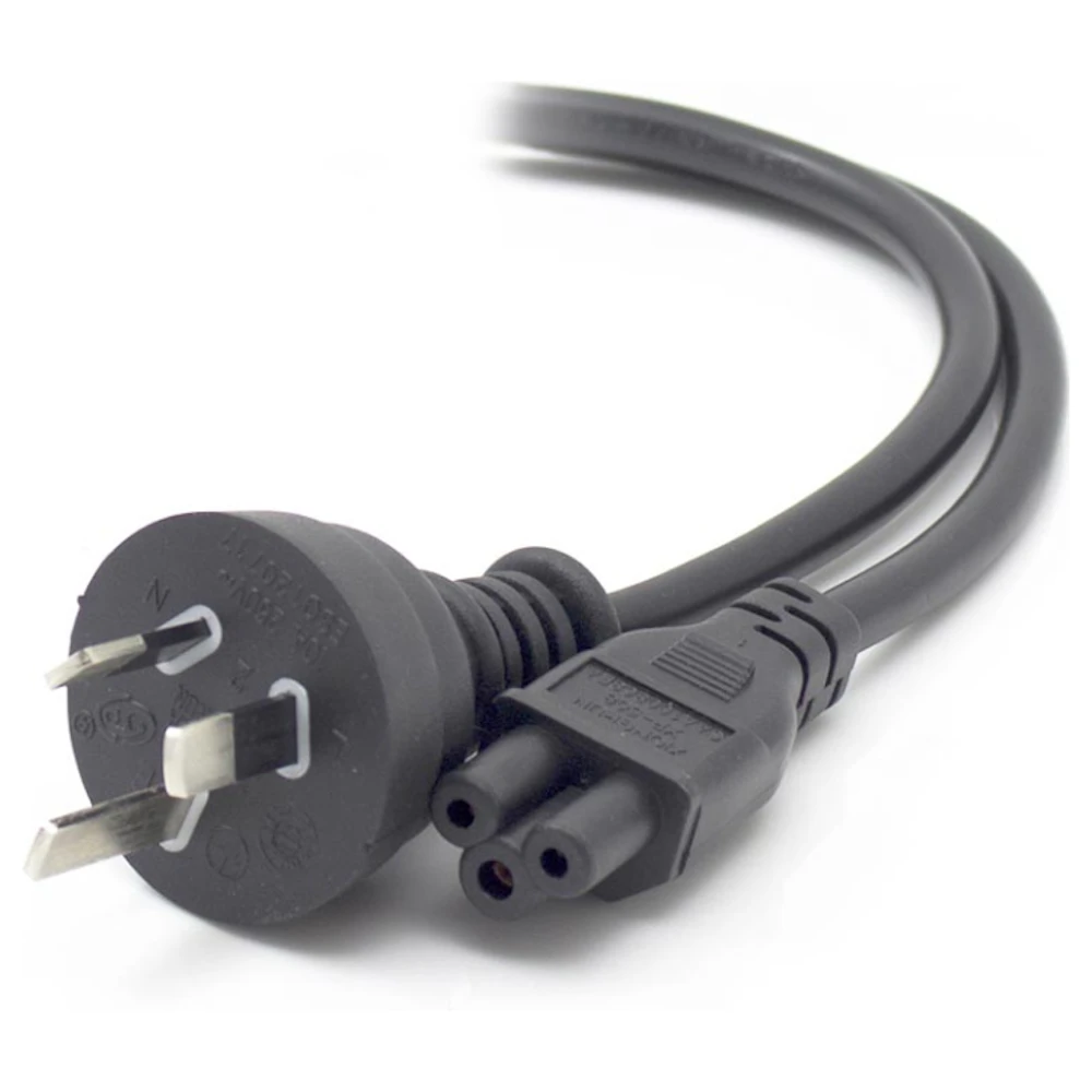 ALOGIC 2m Aus 3 Pin Wall to IEC C5 (Clover Leaf) Power Cable