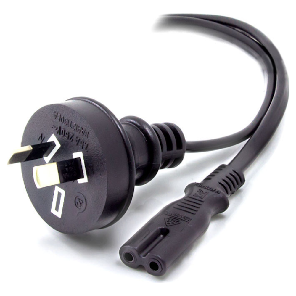 A large main feature product image of ALOGIC 0.5m Aus 2 Pin Mains Plug to IEC C7 (Figure 8) Power Cable