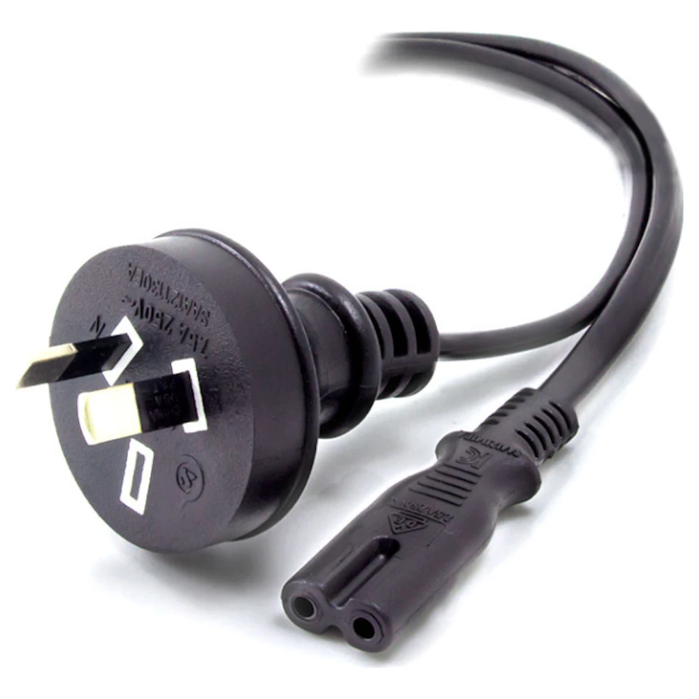 ALOGIC 2m Aus 2 Pin Mains Plug to IEC C7 (Figure 8) Power Cable