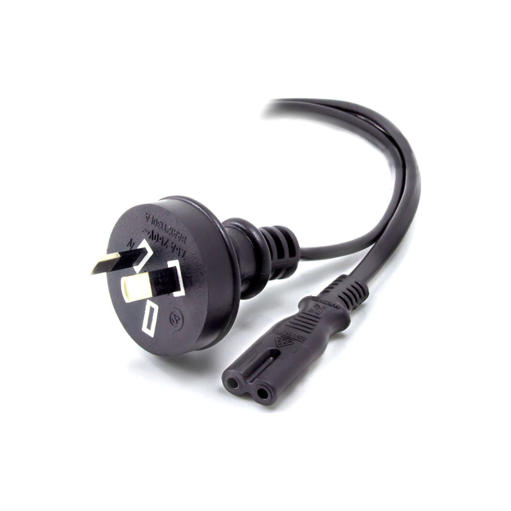 A large main feature product image of ALOGIC 2m Aus 2 Pin Mains Plug to IEC C7 (Figure 8) Power Cable