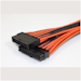 A product image of GamerChief 24-Pin ATX 45cm Sleeved Extension Cable (Black/Orange)