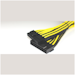 A product image of GamerChief 24-Pin ATX 45cm Sleeved Extension Cable (Black/Yellow)