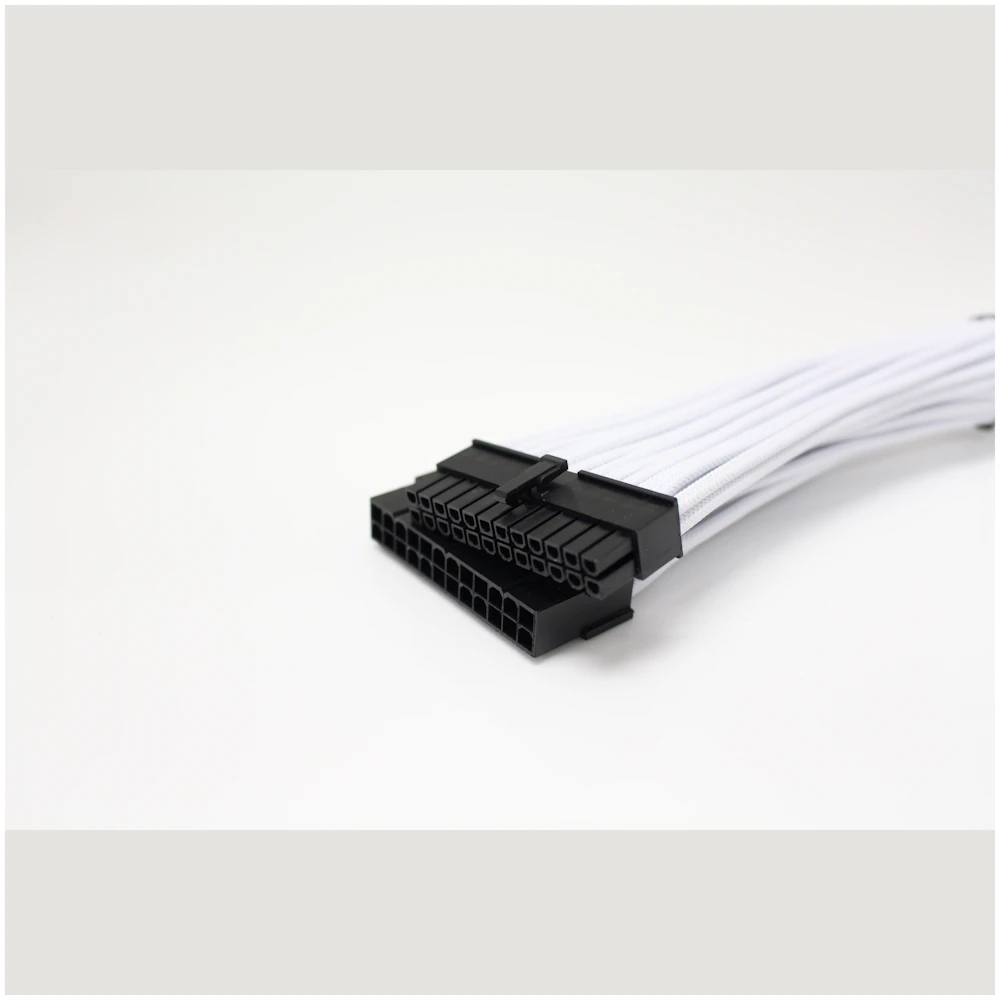 GamerChief 24-Pin ATX 45cm Sleeved Extension Cable (White)