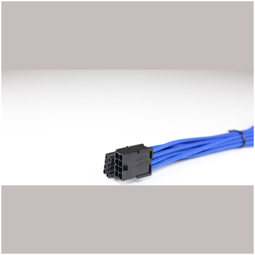 A large main feature product image of GamerChief 8-Pin EPS 45cm Sleeved Extension Cable (Blue)