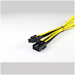 A product image of GamerChief 8-Pin EPS 45cm Sleeved Extension Cable (Black/Yellow)