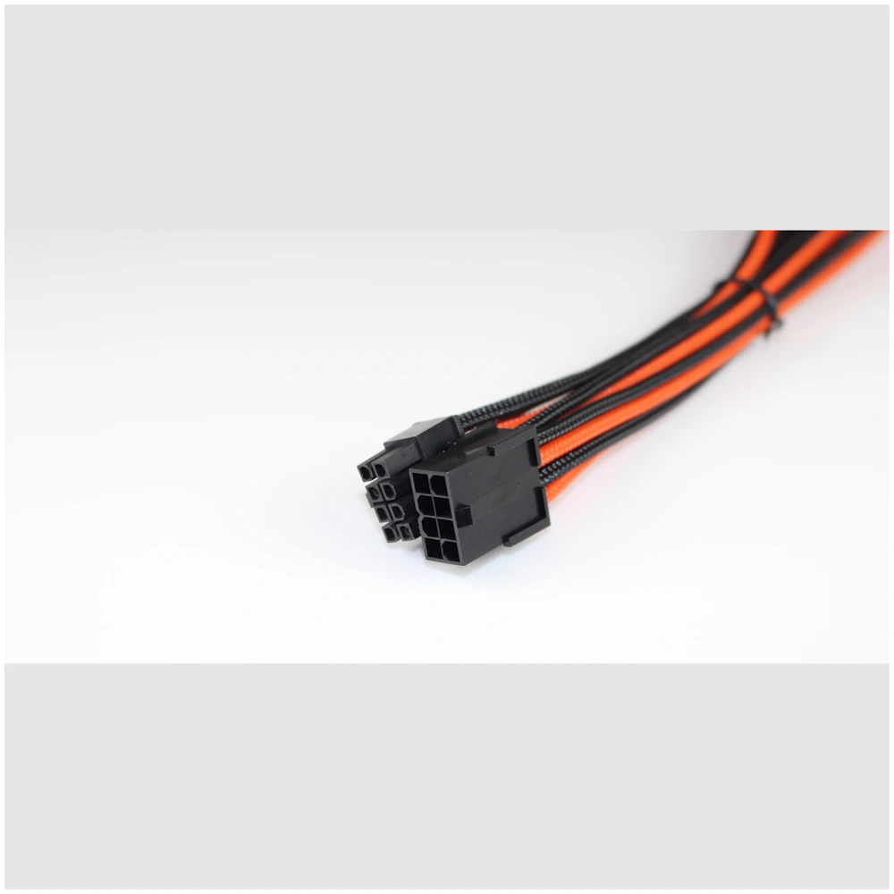 GamerChief 8-Pin EPS 45cm Sleeved Extension Cable (Black/Orange)