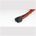 A product image of GamerChief 8-Pin EPS 45cm Sleeved Extension Cable (Black/Orange)