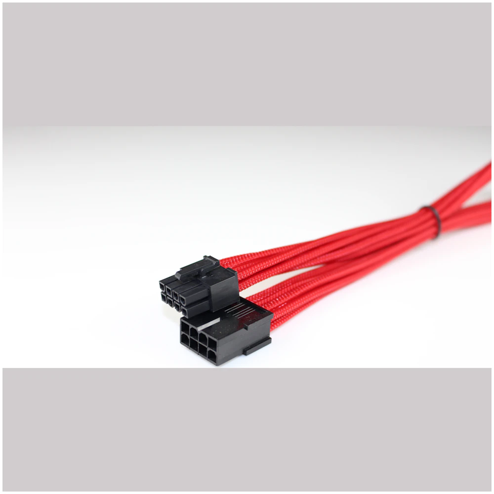 GamerChief 8-Pin PCIe 45cm Sleeved Extension Cable (Red)