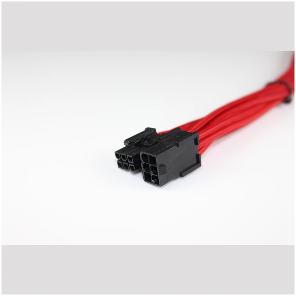 GamerChief 6-Pin PCIe 45cm Sleeved Extension Cable (Red)