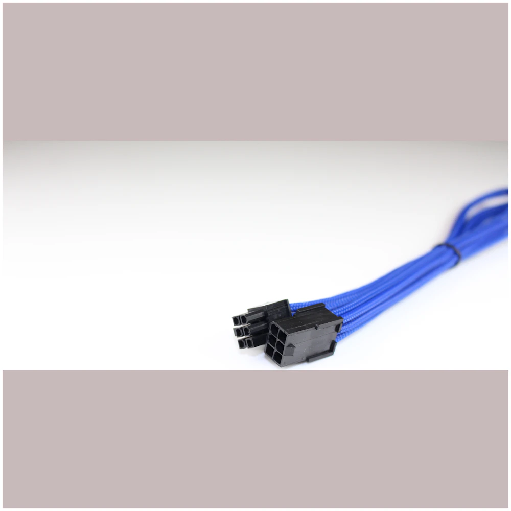 GamerChief 6-Pin PCIe 45cm Sleeved Extension Cable (Blue)