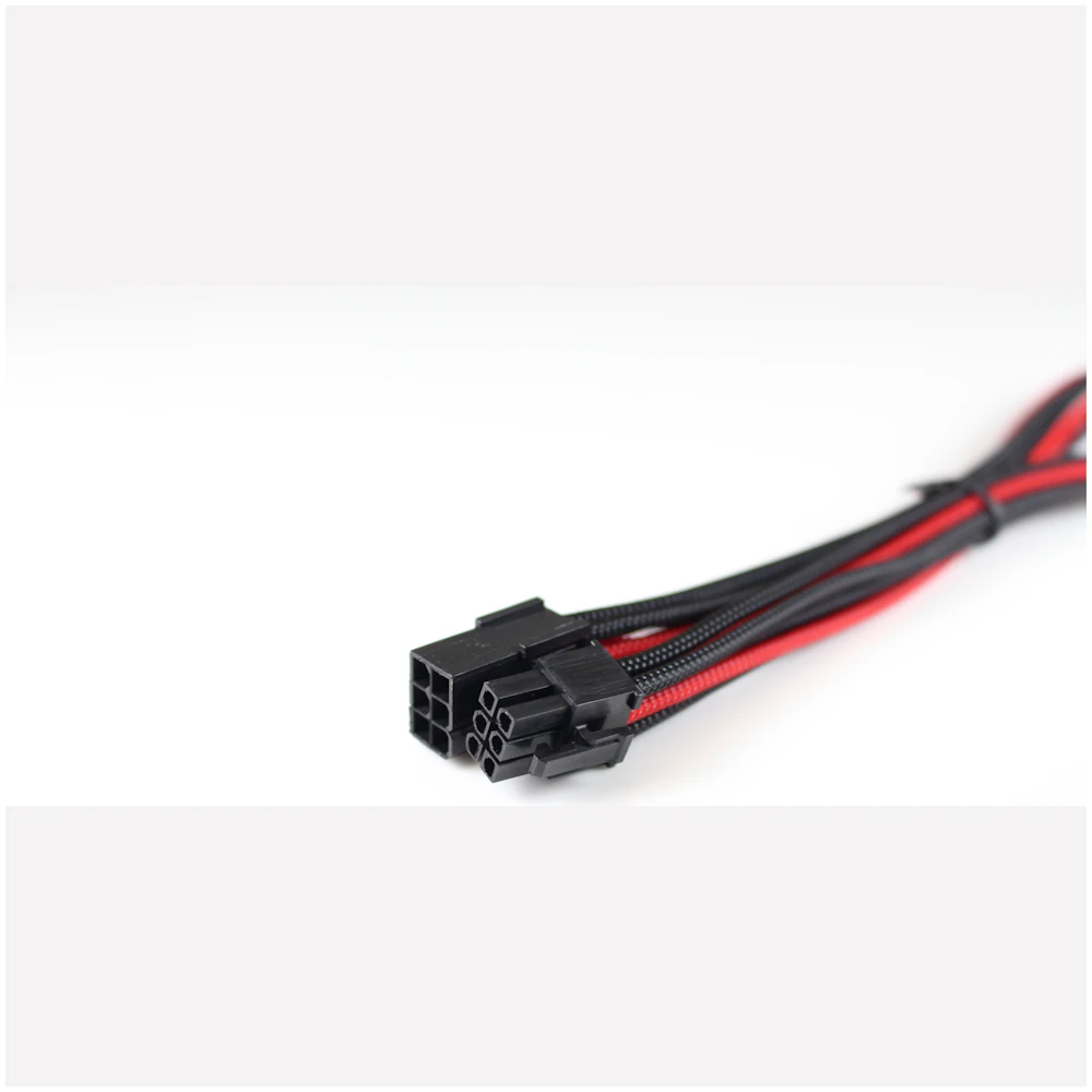 GamerChief 6-Pin PCIe 45cm Sleeved Extension Cable (Black/Red)